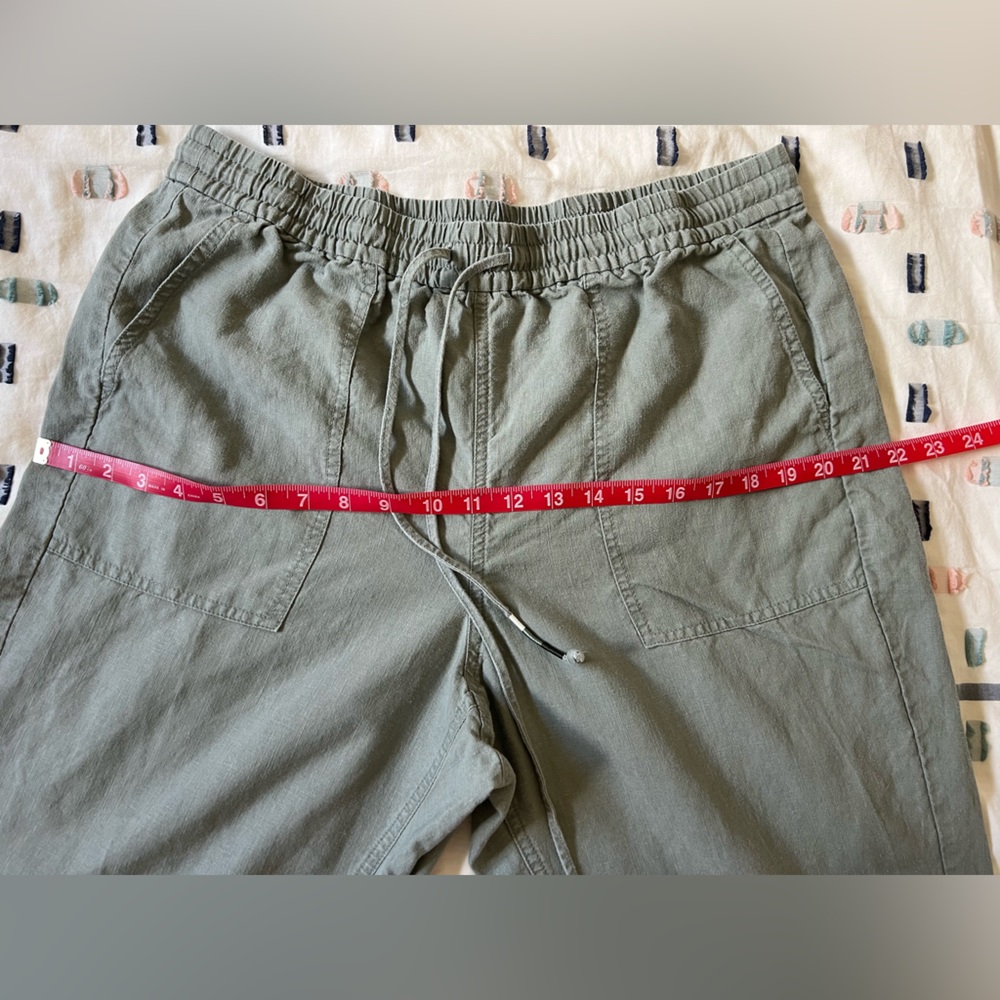 🖤J.Crew Seaside Linen Blend Pants – Faded Pistachio | Size L - Picture 13 of 14